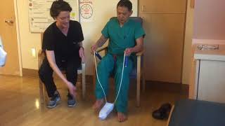 How To Put On Compression Stockings After Knee or Hip Replacement Surgery [upl. by Altman]