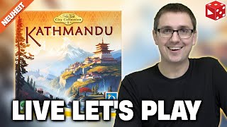 Kathmandu  Neuheit von Stefan Feld  Live Lets Play deutsch [upl. by Einnos104]