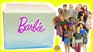 Biggest Haul Giant Box of Cool Barbie Dolls Tall Petite Curvy Ken Fashionistas [upl. by Ihsoyim]