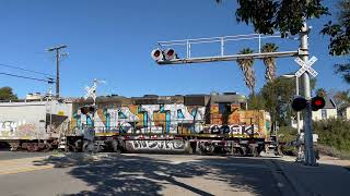 UP 1529 rolls through Saticoy Avenue Railroad Crossing Saticoy CA 4324 [upl. by Atika]