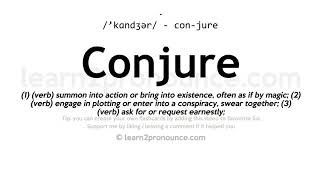 Pronunciation of Conjure  Definition of Conjure [upl. by Siuqramed]