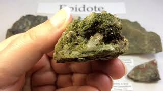 Crystal amp Mineral Education EPIDOTE 💚 [upl. by Leerzej]