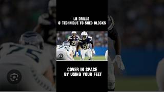 Football LB Drills speed agility football fastfeet drills nfl cover shed blocker [upl. by Noynek]