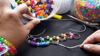 Key ring kandi cuff tutorial [upl. by Tamar]