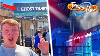 Riding THORPE PARK’S NEW RIDE  Ghost Train [upl. by Pitarys]