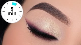 5 MINUTE Soft Smudged Winged Liner Eye Look Tutorial [upl. by Birgitta]