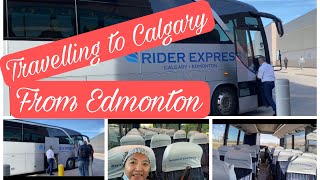 Travelling to Calgary From Edmonton Via Rider Express [upl. by Ennahtebazile]