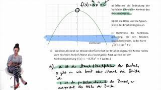 ZP 10 NRW 2021  Zentrale Prüfung MSA  Trigonometrie Parabeln  Übungsaufgabe  Brückenbogen [upl. by Spatola]