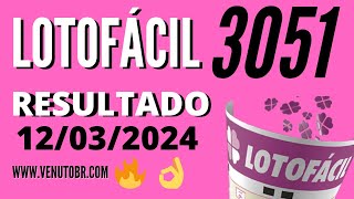 🍀 Resultado Lotofácil 3051 [upl. by Funda748]