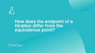 How does the endpoint of a titration differ from the equivalence point [upl. by Trebma]