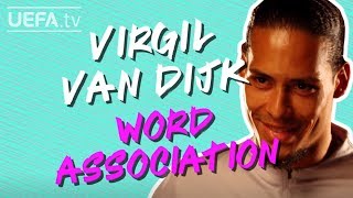 VIRGIL VAN DIJK plays WORD ASSOCIATION [upl. by Alekat600]