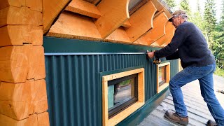 BUILDING An Alaskan Log Cabin The Clerestory Windows  Wk 16 [upl. by Fiorenze859]