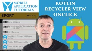 Kotlin android development tutorial  RecyclerView onClick [upl. by Hannaj]