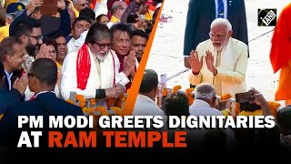 PM Modi greets Ram Temple Pran Pratishtha program attendees [upl. by Niuqauj68]