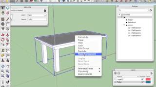 SketchUp Wereld op zen kop Tekenen van een tafel [upl. by Anitnemelc]