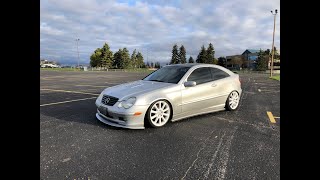 Slammed Mercedes C320 Sport Coupe W203 Cl203  No Bad Days Club [upl. by Cogen642]