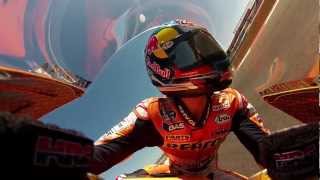 Dani Pedrosa GoPro action  MotoGP PreSeason Testing Austin [upl. by Wootan272]