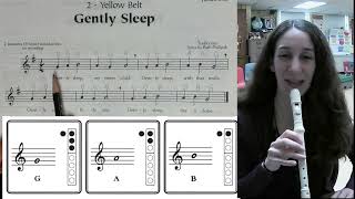 Gently Sleep  Recorder Lesson 3 [upl. by Notirb]