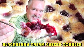 EASY Blackberry Cream Cheese Cobbler💥 A Family Favorite TRY IT cobblers [upl. by Ardekahs180]