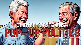 PopUp Politics Clinton Toasts Bush in Hilarious Live Moment [upl. by Dorolice839]