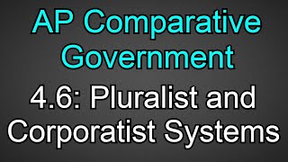 46 Pluralist and Corporatist Interests AP Comparative Government [upl. by Jake]