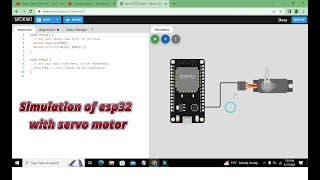 simulation of esp32 with servo motor  esp32 microcontroller simulation with servo motor [upl. by Py714]