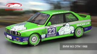 ckmodelcarsvideo BMW M3 E30 23 DTM 1988 Peter Oberndorfer Minichamps [upl. by Viquelia348]