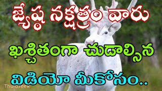 Jyeshta Nakshatra Astro Importance  జ్యేష్ఠ నక్షత్రం వారు ఖచ్చితంగా చూడాల్సిన విడియో [upl. by Nitsuga]