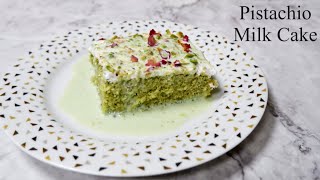 Pistachio Milk Cake l How to make pistachio milk cake that melt in mouth l Tres leches cake recipe [upl. by Etyak968]