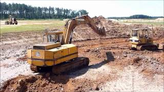 John Deere 690C Excavator Digging Pond [upl. by Batruk]