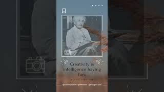 Albert Einstein  creativity is intelligence having fun [upl. by Fazeli]