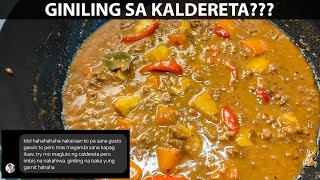 NAPAGTRIPAN ATA AKO SA REQUEST NA TO  Kalderetang Giniling  Pimp Ur Food  Tipsy D [upl. by Ettenirt]