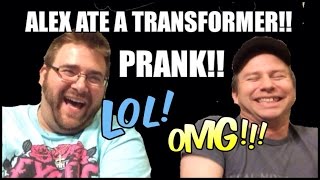 PRANK CALLING HASBRO Alex ATE a TRANSFORMER Grims Toy Show Prankasaurus [upl. by Zeph118]