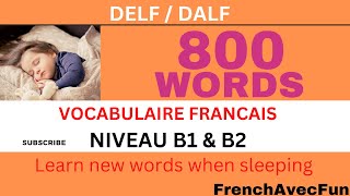 800 French Vocabulary In Just 10 Minutes A Day Learn new vocab while sleeping  Niveau B1 et B2 [upl. by Xad]