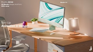 Modeling Set up and animation a workspace in blender 4 0 [upl. by Greenlee]