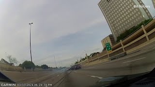 Rashee Rice Dashcam footage shows multivehicle crash allegedly involving NFL receiver SMU alum [upl. by Shriner319]