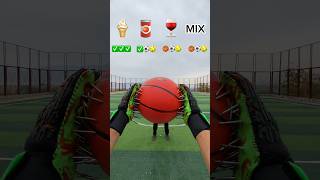 ICE CREAM ASMR CATCH THE BALLS WITH NAIL GOALKEEPERS GLOVES 🍦🧤🏀shorts viralvideo challenge [upl. by Anez279]