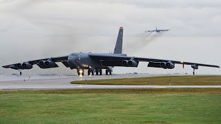 B52 Stratofortress Take Off US Air Force [upl. by Finnigan]