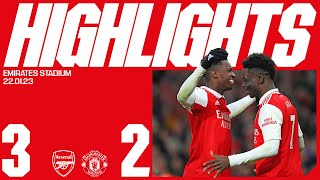 HIGHLIGHTS  Arsenal vs Manchester United 32  Nketiah 2 Saka [upl. by Jdavie]