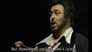 Luciano Pavarotti  La donna e mobile  Live 1981 [upl. by Nirot]