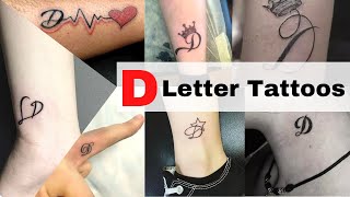 D alphabet tattoo design  Letter D tattoo designs  initial d tattoo  D fonts  Lets style buddy [upl. by Olvan]