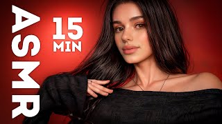 ASMR Sleep in 15 Minutes 💤 Mouth Sounds Gentle Kisses amp Hand Movements  Fabric Scratching [upl. by Enad]