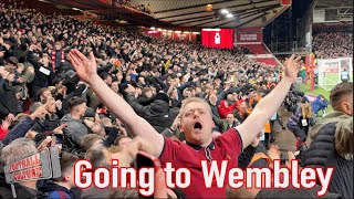 Going to Wembley United fans at Forest [upl. by Augustina]