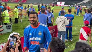 India beat South Africa in 4th T20 Team India ki jeet k baad Stadium me Fans hi Fans [upl. by Pattin]