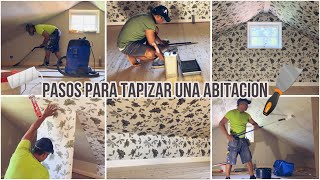 🔥⚒️renovación de paredes con tapizado decorativos💪🙏🏽🏠 [upl. by Levitan230]