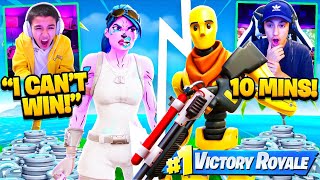 Whoever Gets The FASTEST Victory Royale In Fortnite Wins 100000 VBucks Challenge W Little Brother [upl. by Crowley]