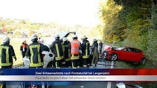 20102013 Fü Zwei Schwerverletzte nach Frontalunfall bei Langenzenn Erste Bilder [upl. by Inoliel]