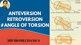 Anterversionamp Retroversion Angle of torsionhip biomechanics [upl. by Wohlen]