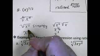 85 Rewrite Rational Exponents into Radical Form and Simplif [upl. by Ellynad]