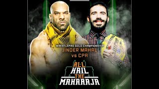 Great Match  JINDER MAHAL VS CPA for the WrestlePro Gold Championship [upl. by Rosemaria]